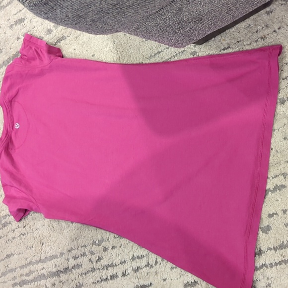 lululemon athletica Tops - Lululemon Lively pink crew neck long length t-shirt